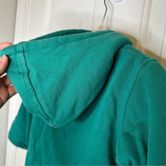 Baby Boden Kelly Green Jersey Duffle Jacket Sz 12-18M Preppy Minimalist Comfy - Picture 4 of 7